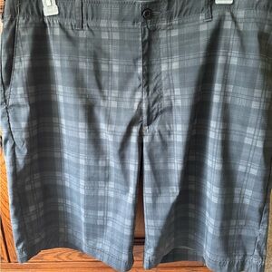 Hogan Charcoal Plaid Men's Shorts